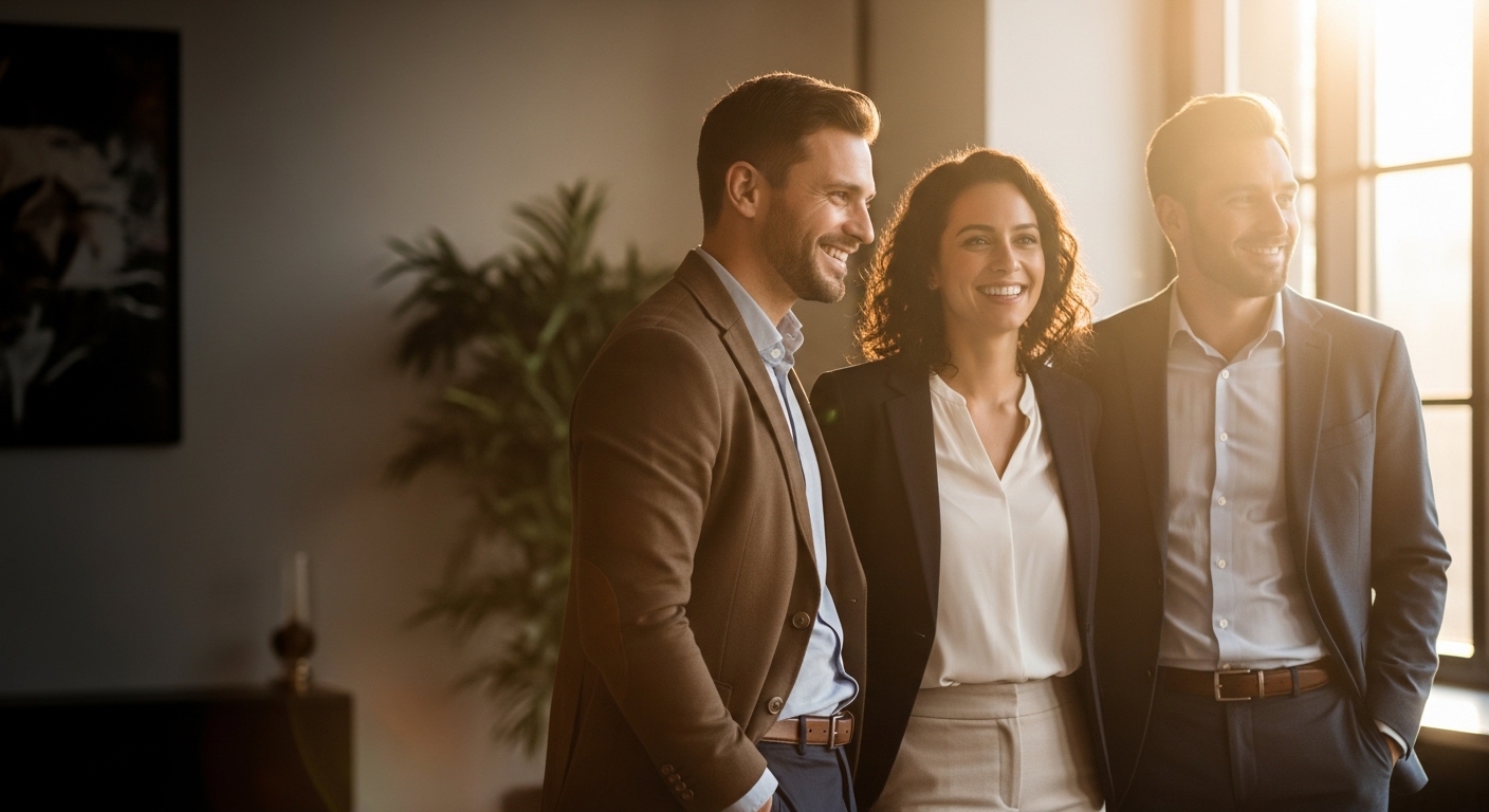 Happy professionals celebrating exam success
